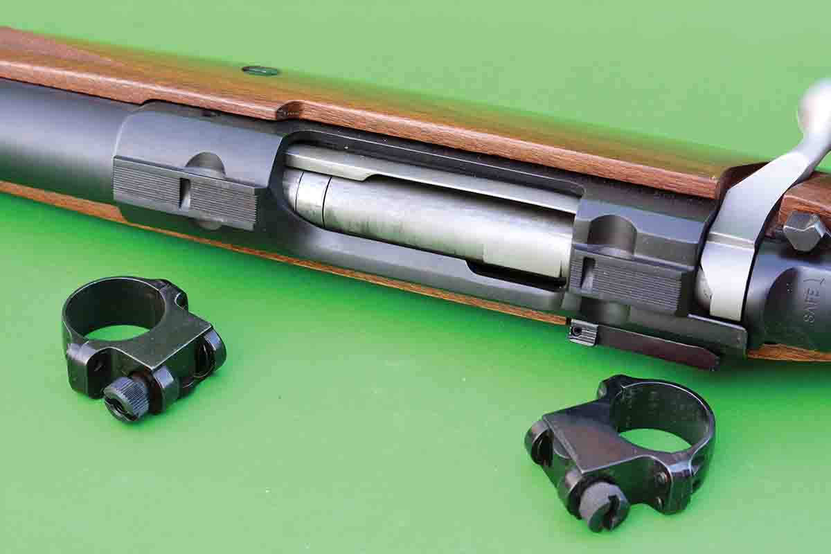 The Ruger M77R (“R” indicating rings) features an ultra-strong dovetail scope mount system.